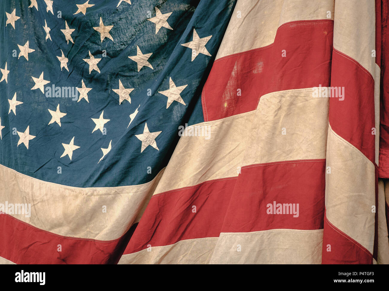 Stati Uniti bandiera mostrata come trama e ombre Foto Stock