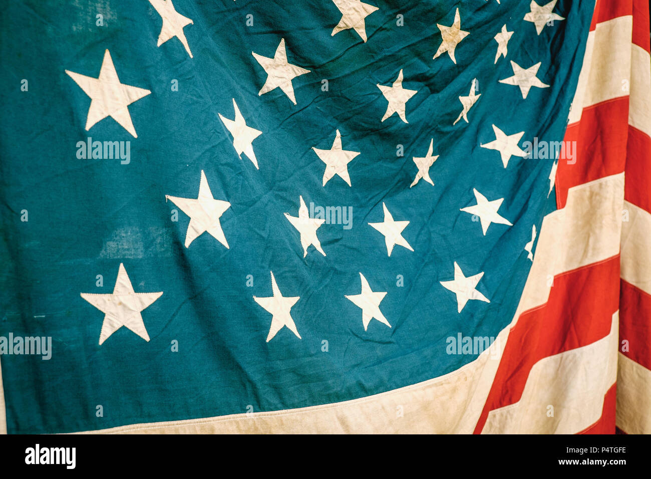 Stati Uniti bandiera mostrata come trama e ombre Foto Stock