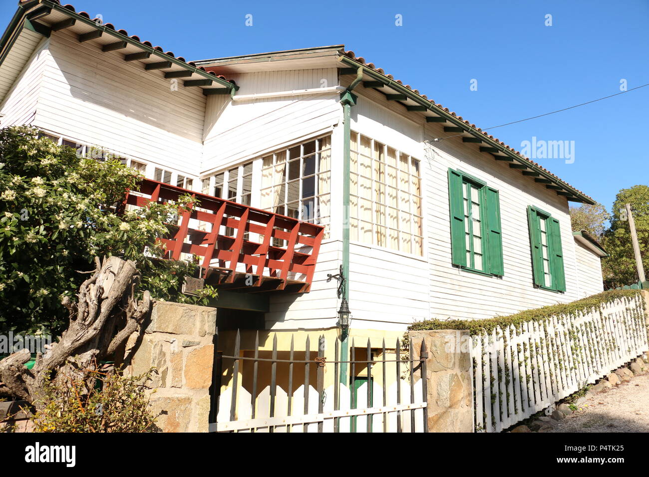 Casa de 1900, Patrimonio Histórico Balneario Zapallar, Cile.. Marcos Kirschstein Foto Stock