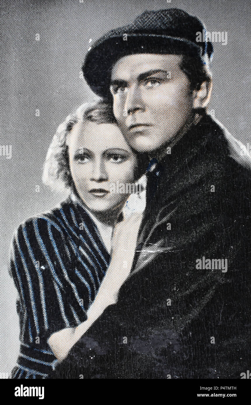 Gustav Fröhlich (21 marzo 1902 - 22 dicembre 1987) era un attore tedesco e del direttore della pellicola, Annabella, Suzanne Georgette Charpentier, (14 luglio 1907 - 18 settembre 1996) era un cinema francese attrice, digitale migliorata la riproduzione di un immagine storica Foto Stock