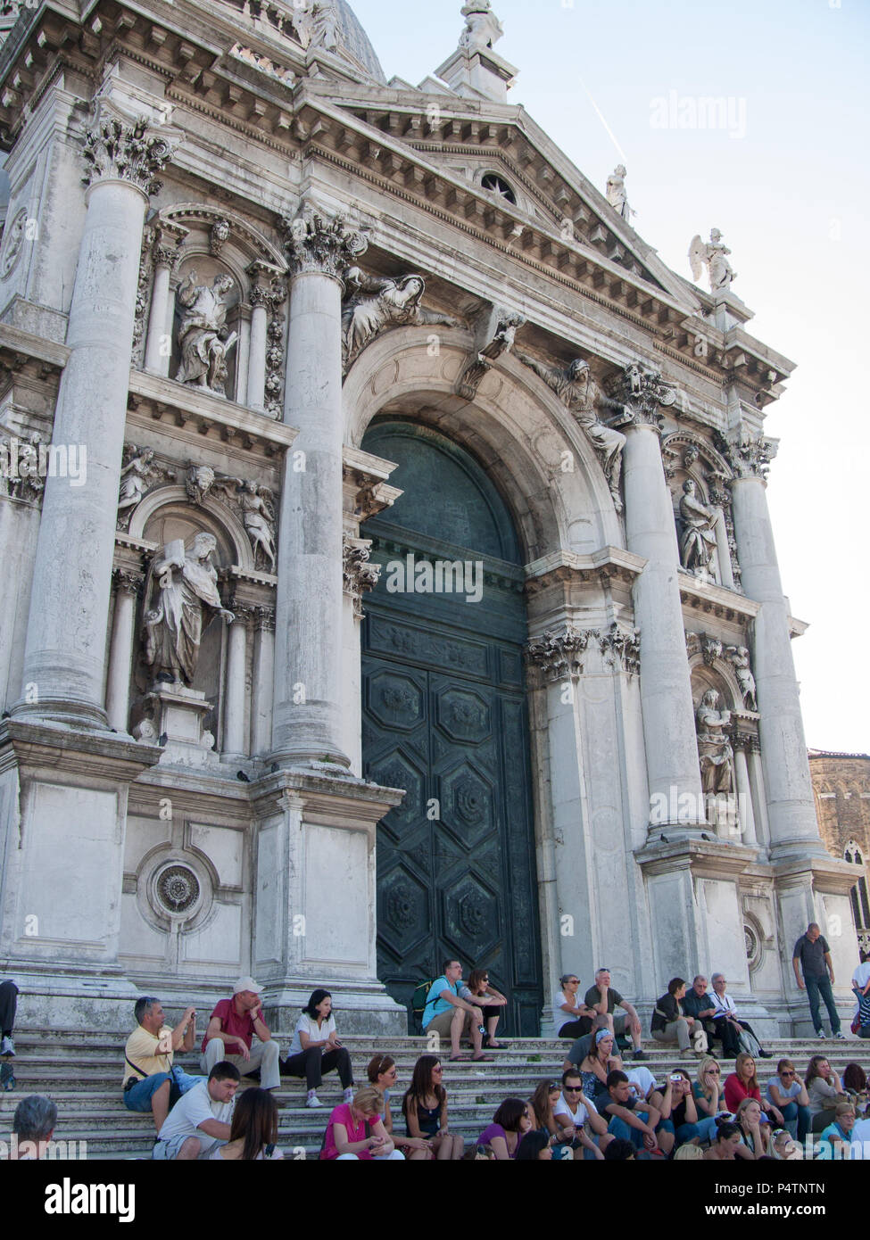 Venezia, Italia, 2 ottobre 2011: Basilica Salute, bellissima architettura veneziana Foto Stock