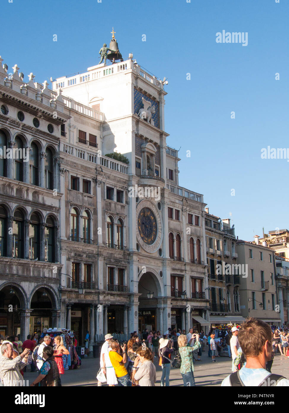 Venezia, Italia, 2 ottobre 2011: Piazza San Marco, la Torre dell Orologio Foto Stock