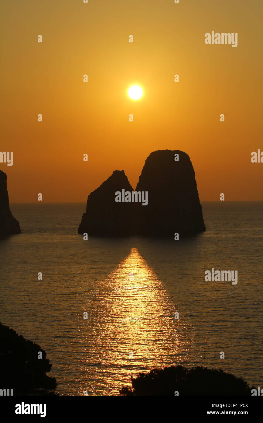 Scene da isola italiana di Capri Foto Stock