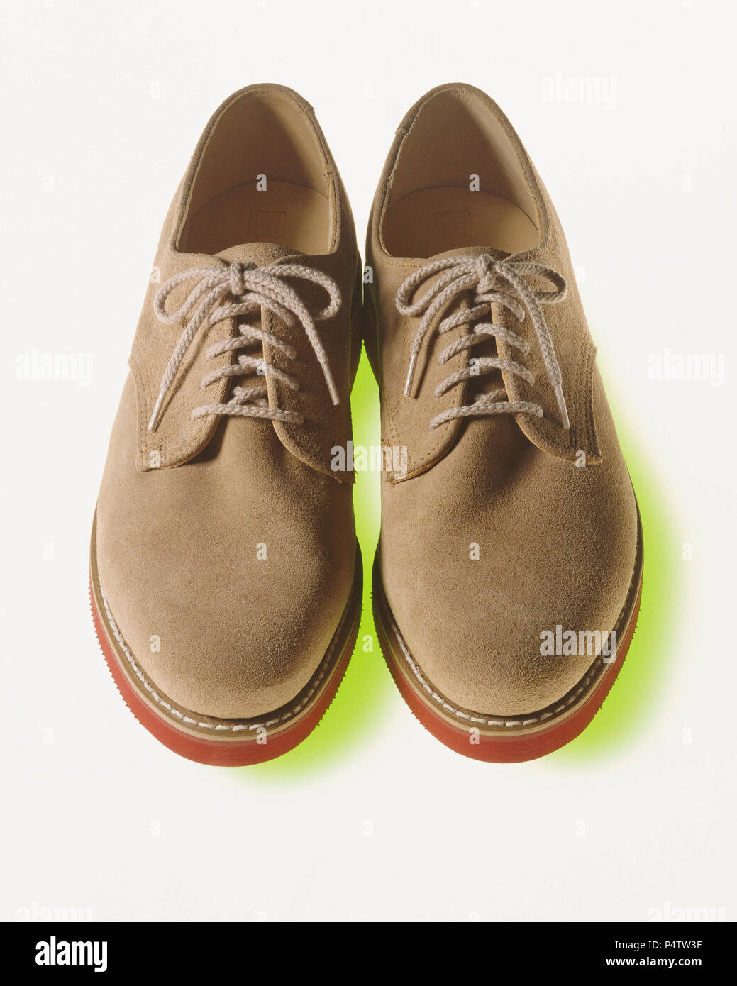 NUBUCK scarpe con ombre verdi Foto Stock