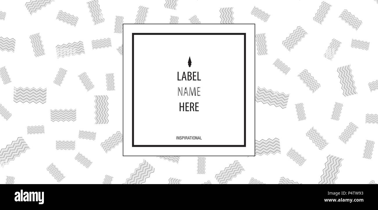 In stile minimalista moderno etichetta per il flacone di sapone liquido, lo spirito, vino, acqua o altro. Casuale testo di esempio. Illustrazione Vettoriale. Illustrazione Vettoriale