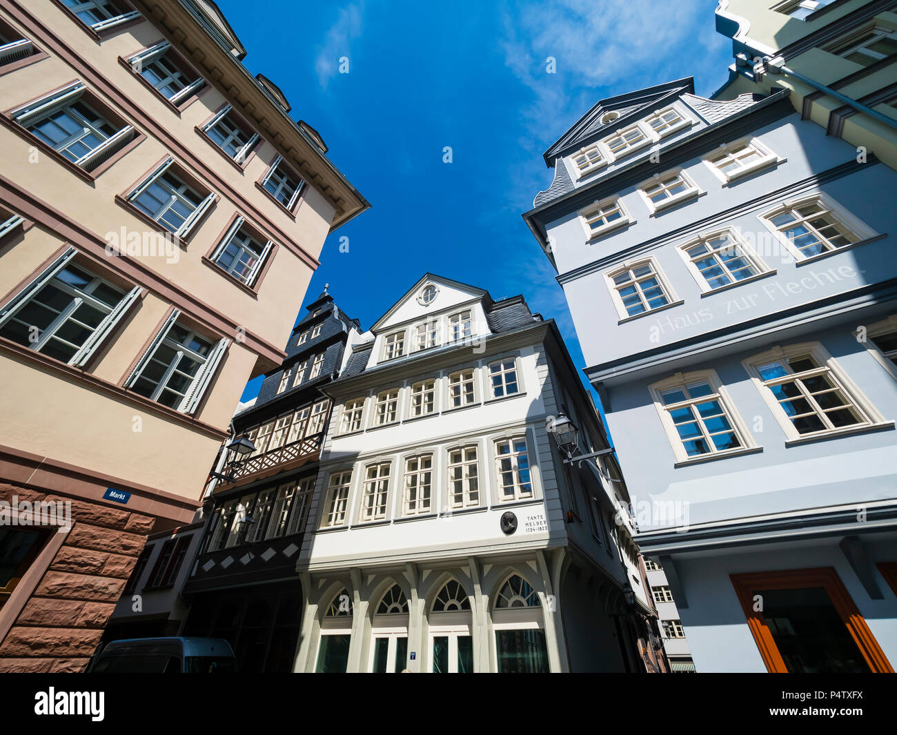Germania, Hesse, Francoforte, città vecchia, ricostruzioni di case Foto Stock