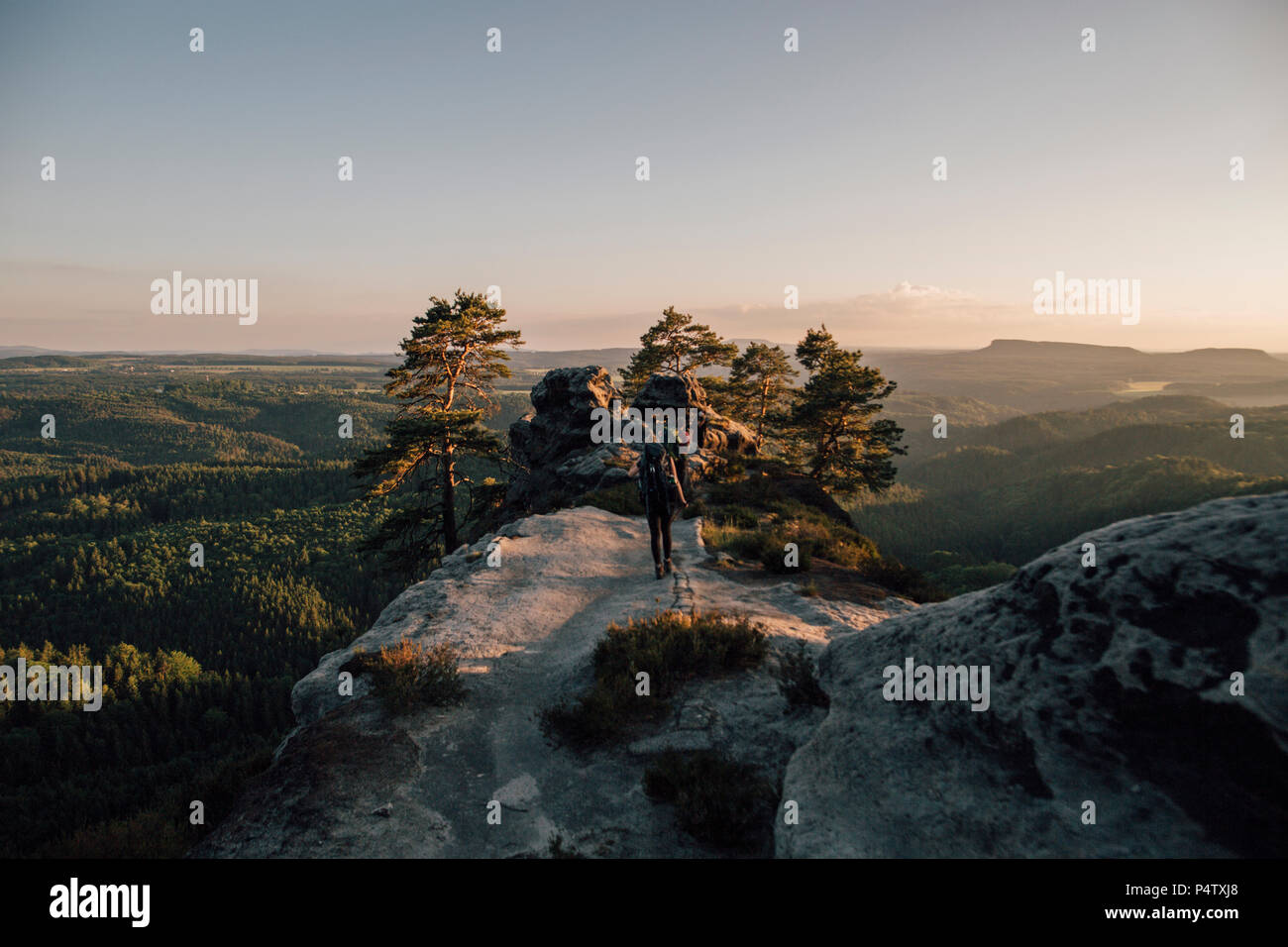 Cechia, della Svizzera boema, Elba montagne di arenaria, escursione Foto Stock
