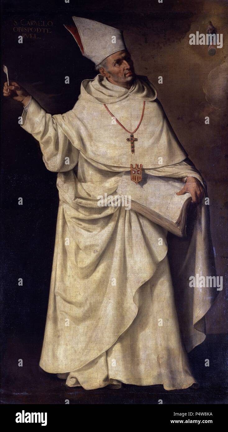 SAN CARMELO - siglo XVII - BARROCO ESPAÑOL. Autore: Francisco de Zurbaran (c. 1598-1664). Posizione: SALESAS REALES, MADRID, Spagna. Foto Stock
