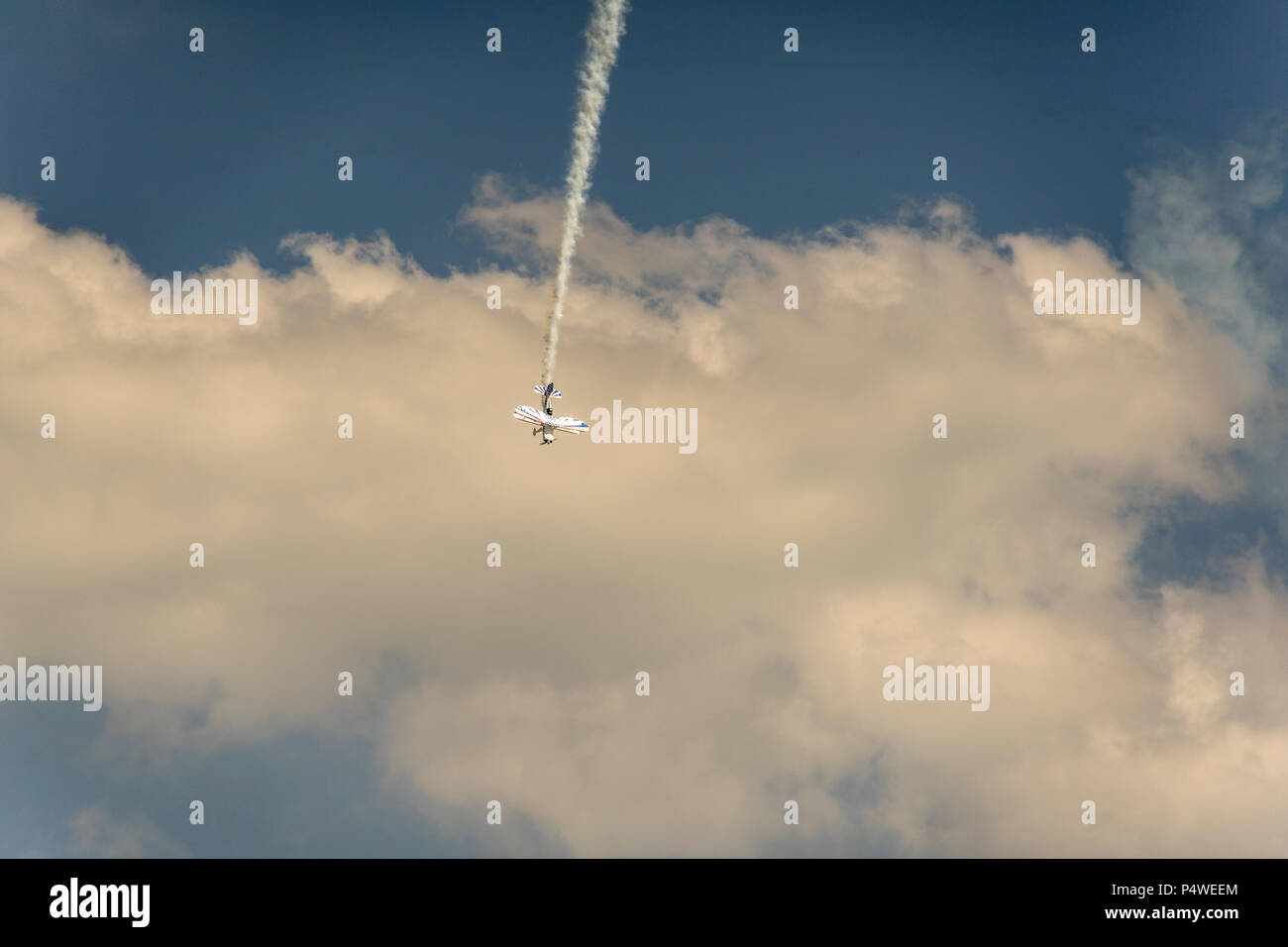 Un Trescol Stolp SA-300 Starduster utilizzato in un spettacolo acrobatico presso il salone aerospaziale internazionale Ila all'aeroporto Schoenefeld di Berlino in Germania 20 Foto Stock