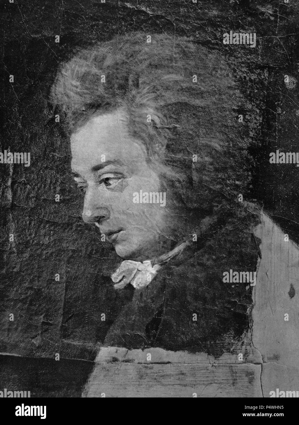 WOLFGANG Amadeus Mozart (1756-1791) MUSICO austriaco. Foto Stock