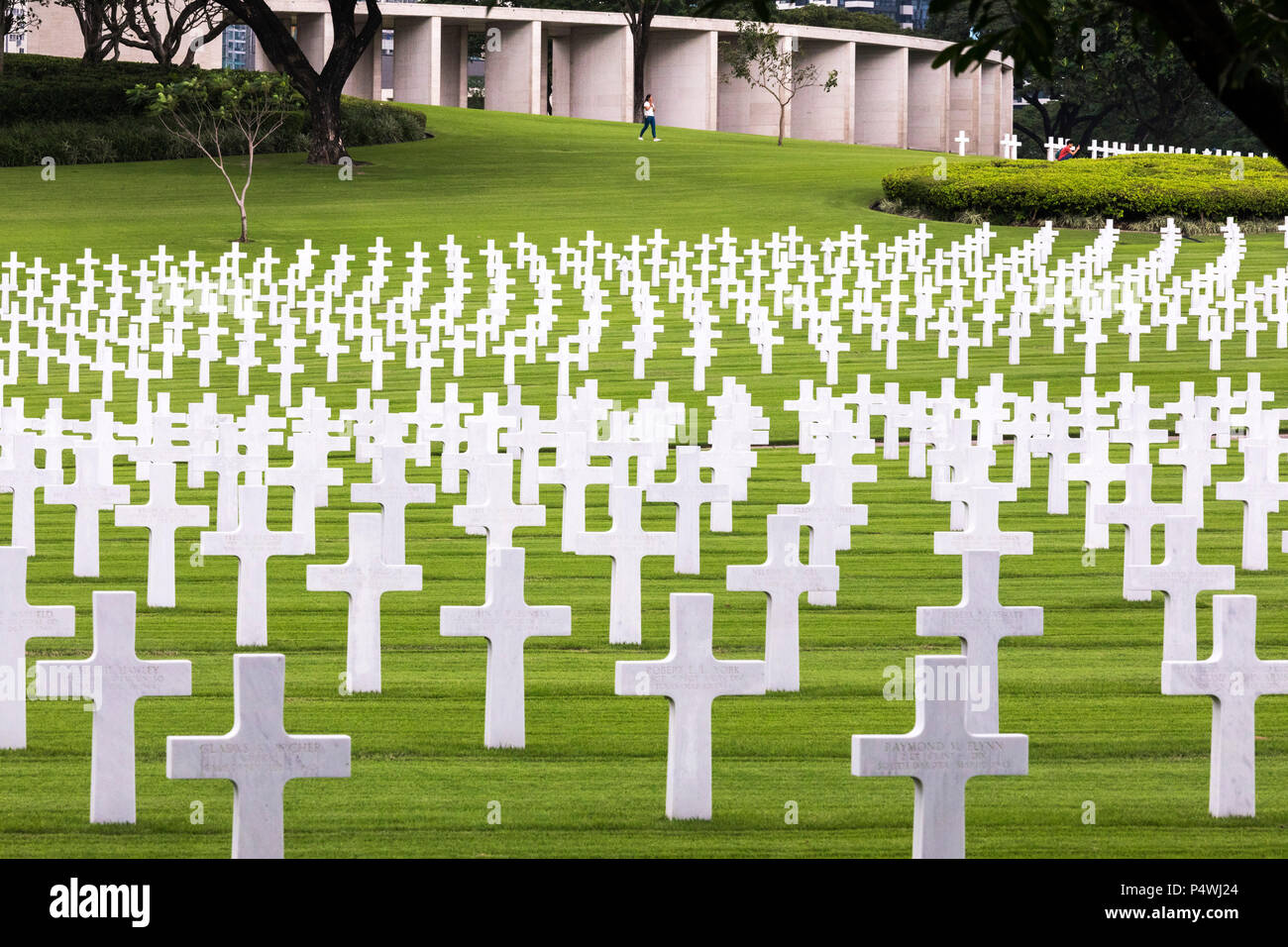 Cimitero e memoriale americano a Manila, Filippine Foto Stock
