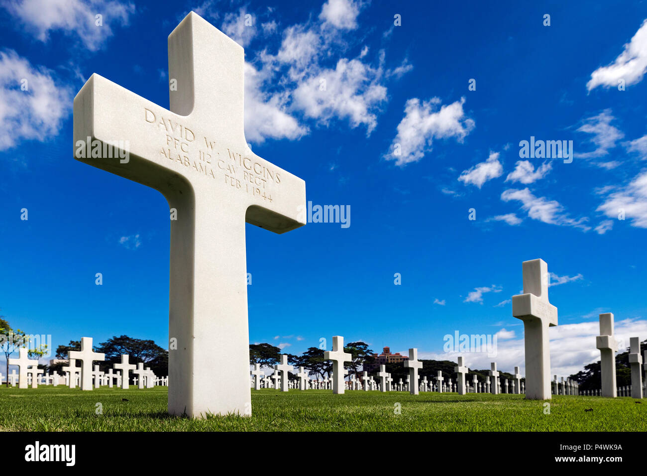 Cimitero e memoriale americano a Manila, Filippine Foto Stock