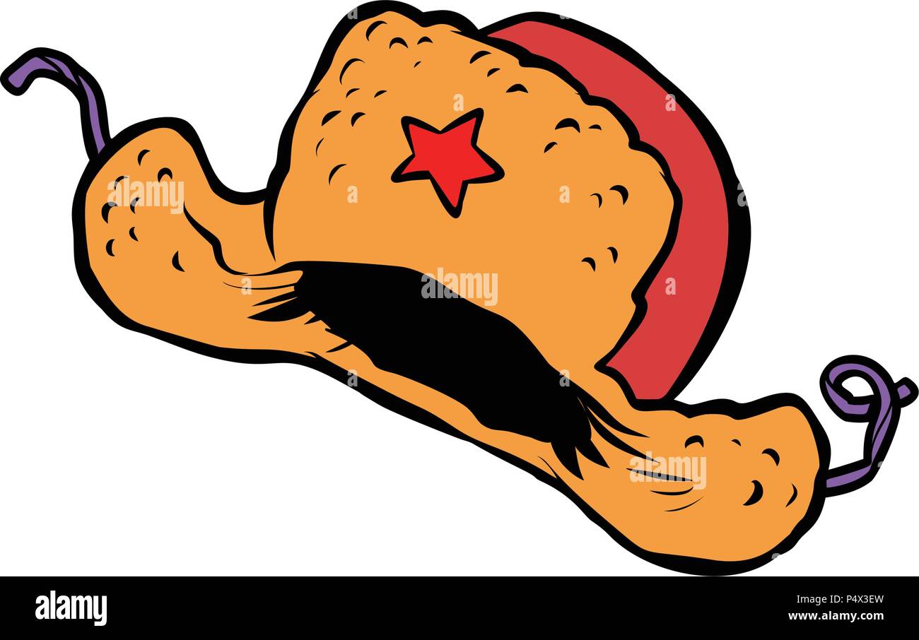 Ushanka russo hat con una stella. isolare su sfondo bianco Illustrazione Vettoriale