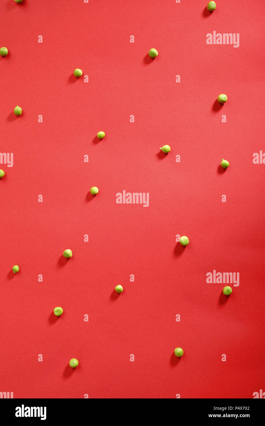 Piselli verdi pattern, arte cibo Foto Stock