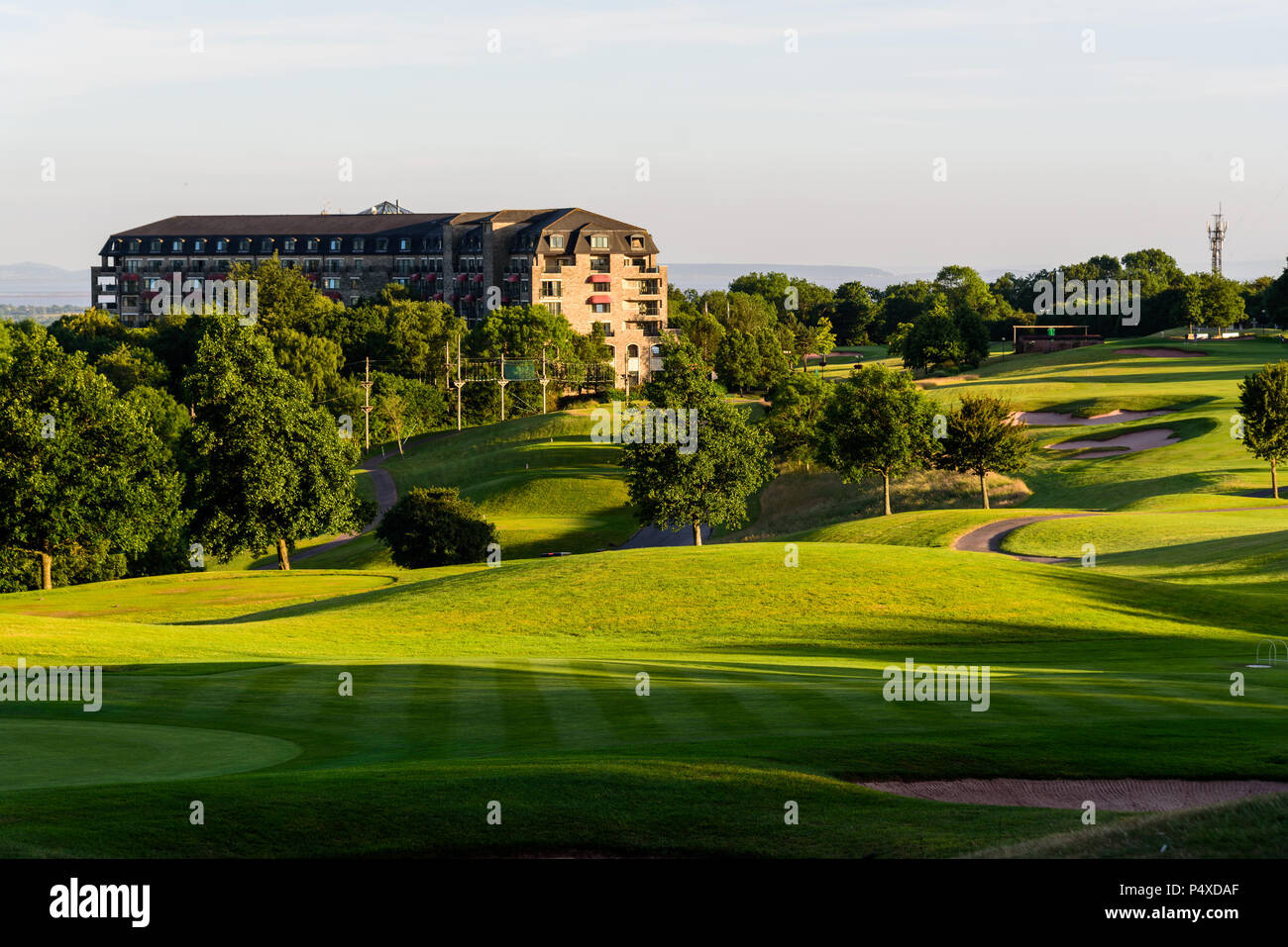 Newport, Wales, Regno Unito, 22 Giugno 2018: Il Celtic Manor Golf hotel e complesso turistico vicino a Newport in Galles REGNO UNITO Foto Stock