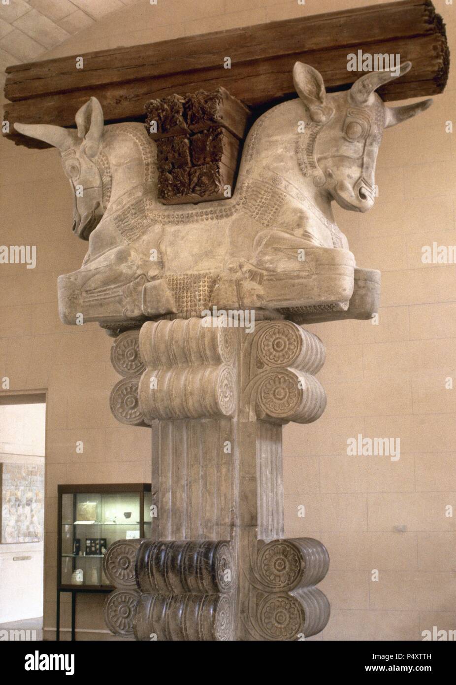 Capitale dalla Sala delle Udienze del Palazzo di Dario I (Susa). Vi secolo A.C. Il museo del Louvre. Parigi. La Francia. Foto Stock