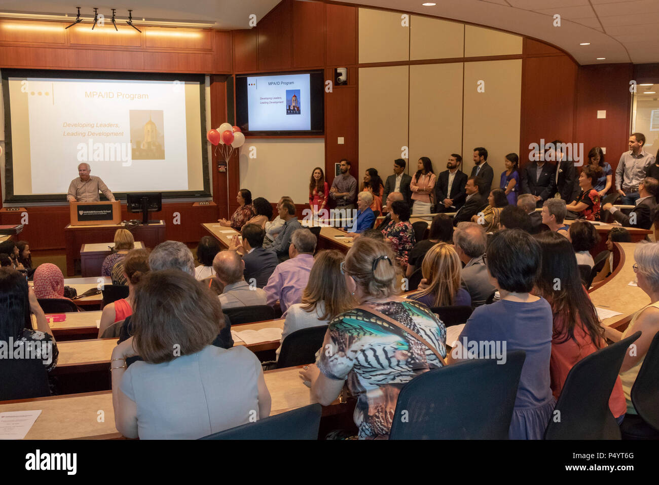 Graduazione cerimonia di premiazione, Kennedy School presso la Harvard University di Cambridge, Massachusetts, STATI UNITI D'AMERICA Foto Stock