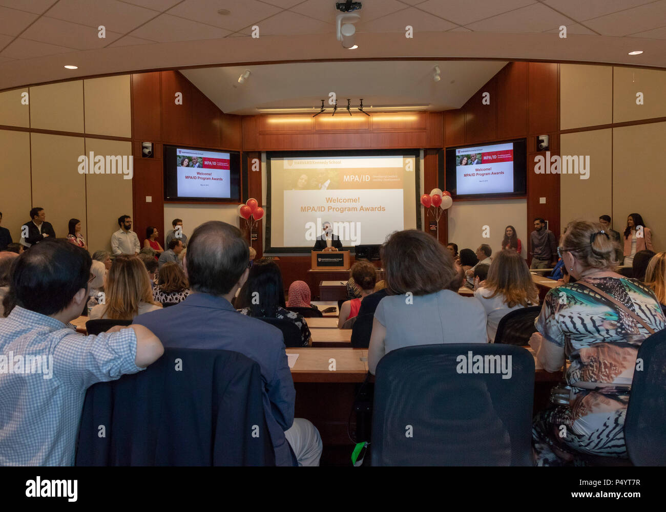Graduazione cerimonia di premiazione, Kennedy School presso la Harvard University di Cambridge, Massachusetts, STATI UNITI D'AMERICA Foto Stock