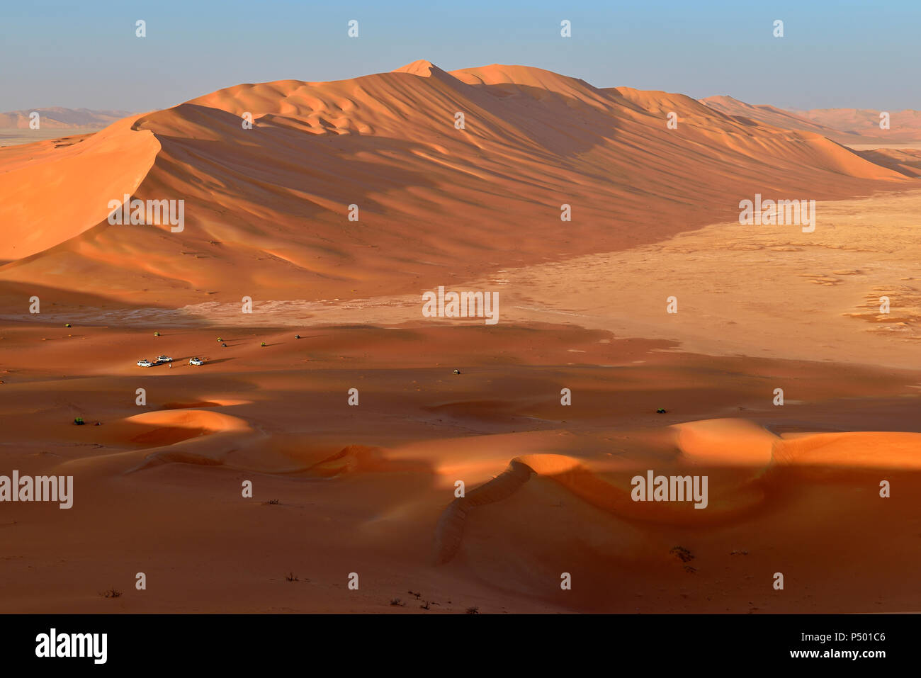 Oman, Dhofar, le dune di sabbia del Rub al Khali desert Foto Stock