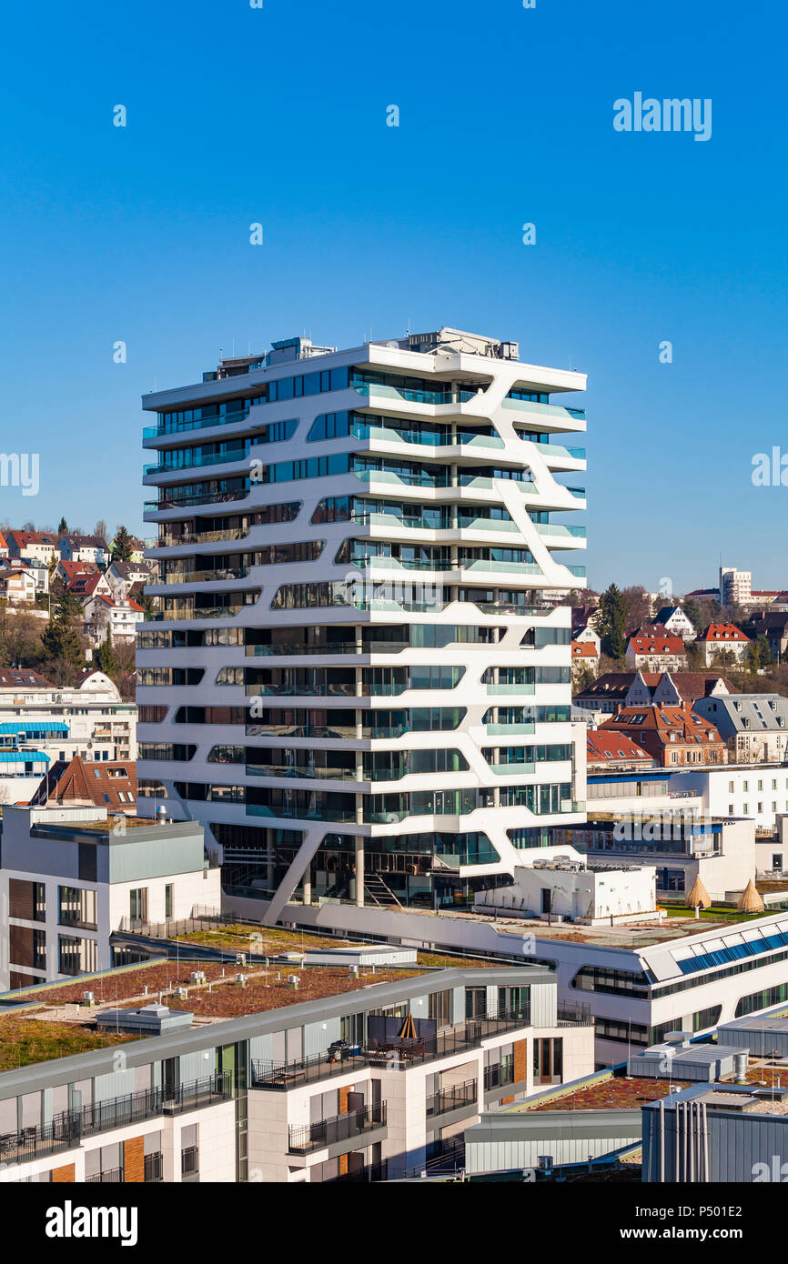 Germania, Stoccarda, torre residenziale Cloud n. 7 Foto Stock