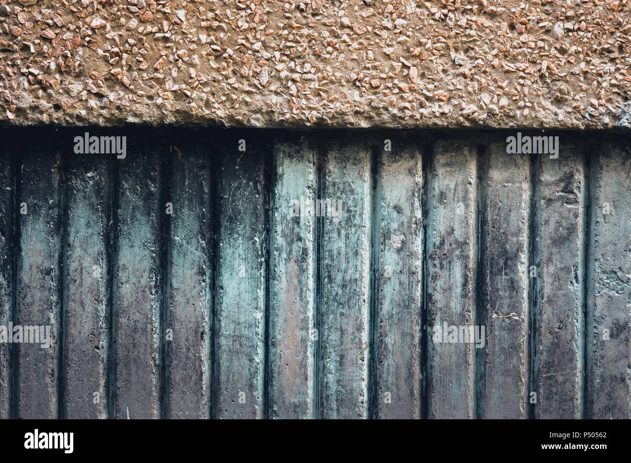 Abstract background travi in calcestruzzo vecchio e logoro, filtro Foto Stock
