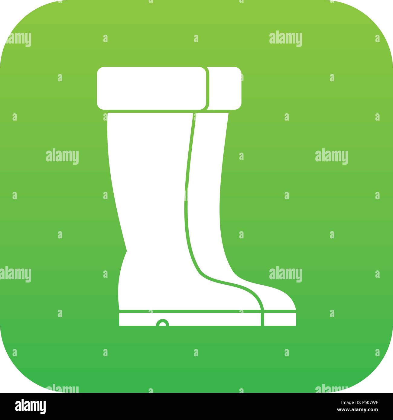 Scarpe invernali icona verde digitale Illustrazione Vettoriale