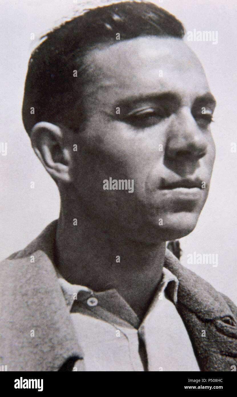 HERNANDEZ, Miguel (1910-Alicante Orihuela, 1942). Poeta spagnolo. Riproduzione fotografica. Foto Stock