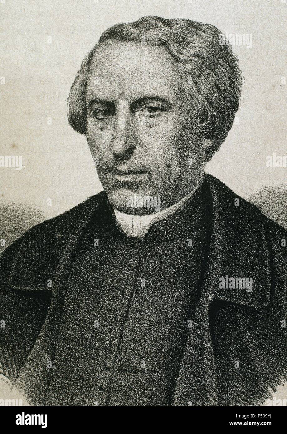 Carlo Passaglia (1812-1887). Il teologo italiano. Incisione. Foto Stock