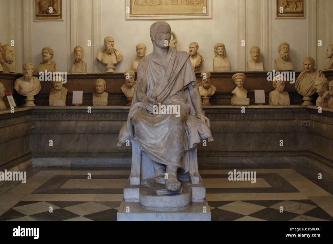 Musei Capitolini. Sala dei Filosofi. Mostra. Roma. L'Italia. Foto Stock