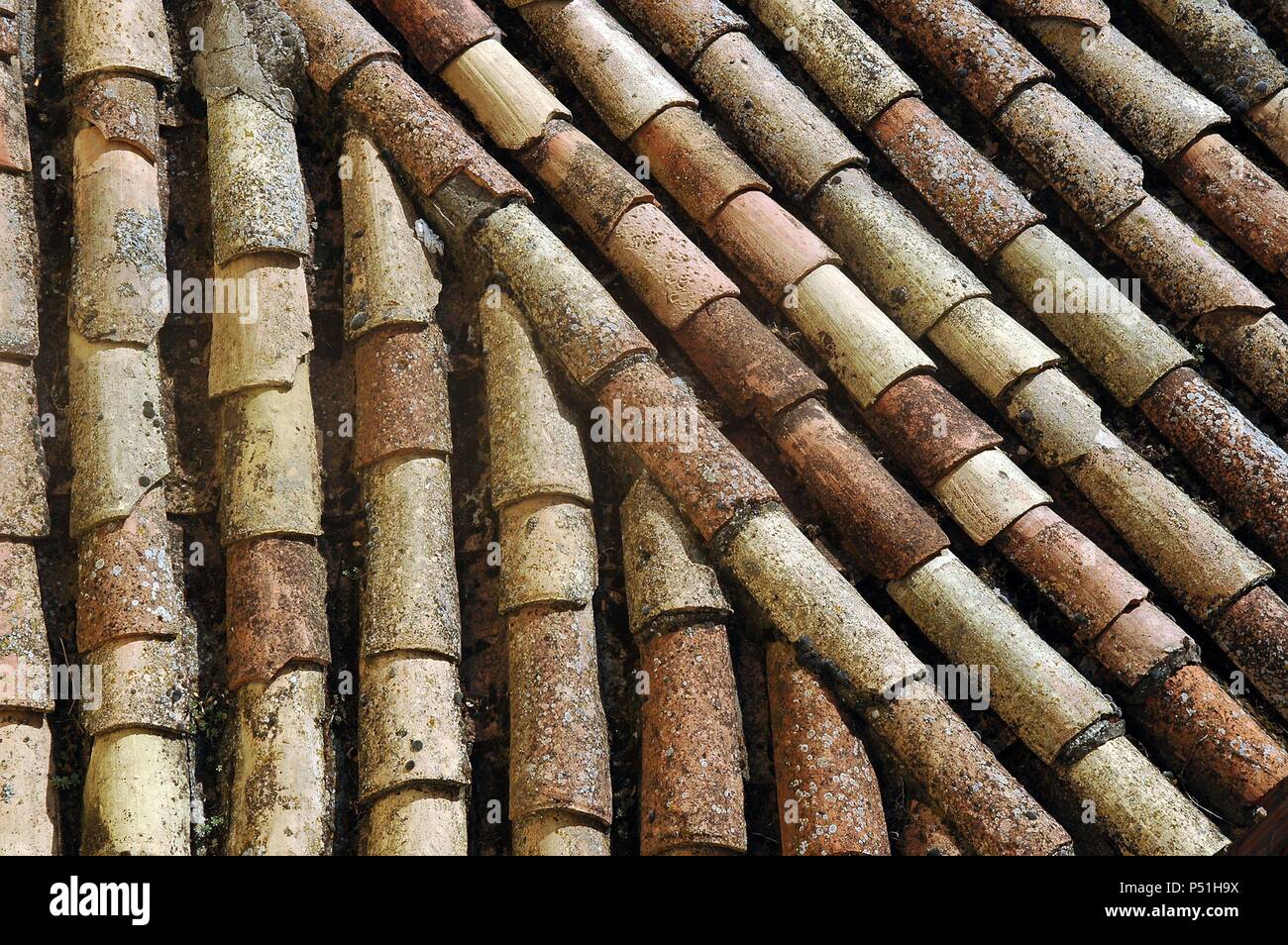 Tetto di casa. Foto Stock