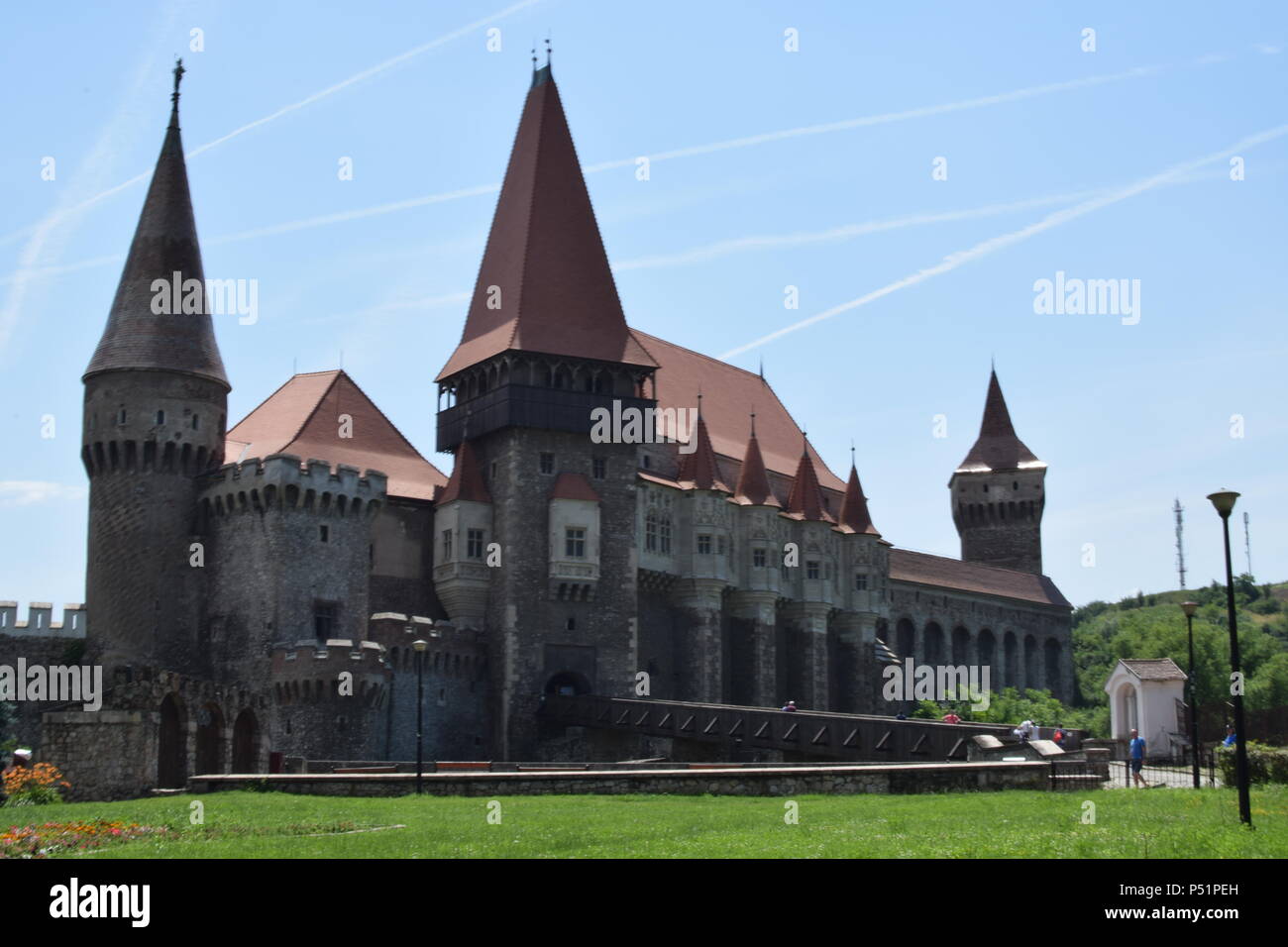 Il castello di Hunedoara Foto Stock