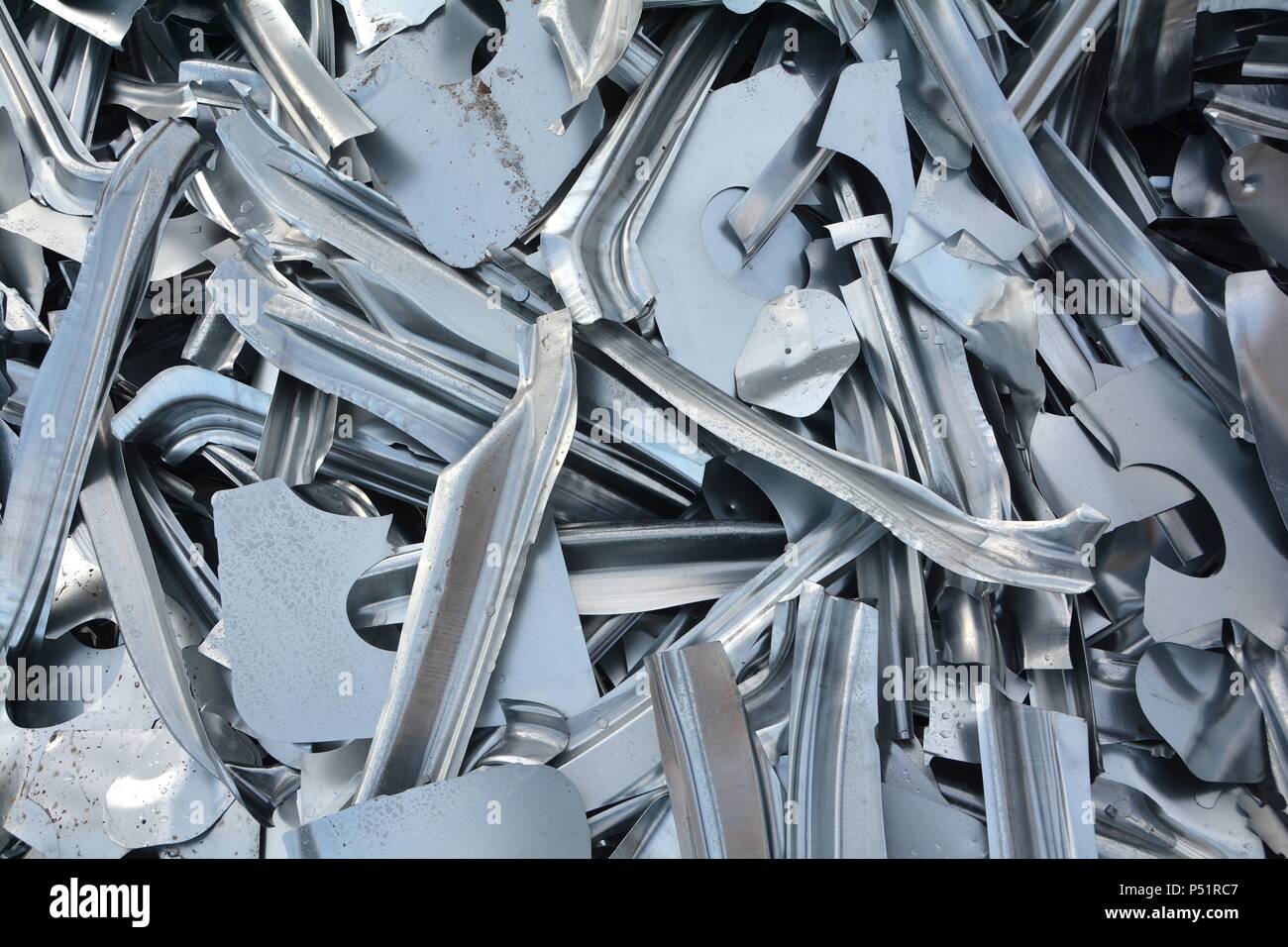 I rottami su un junkyard nel porto di Magdeburg Foto Stock