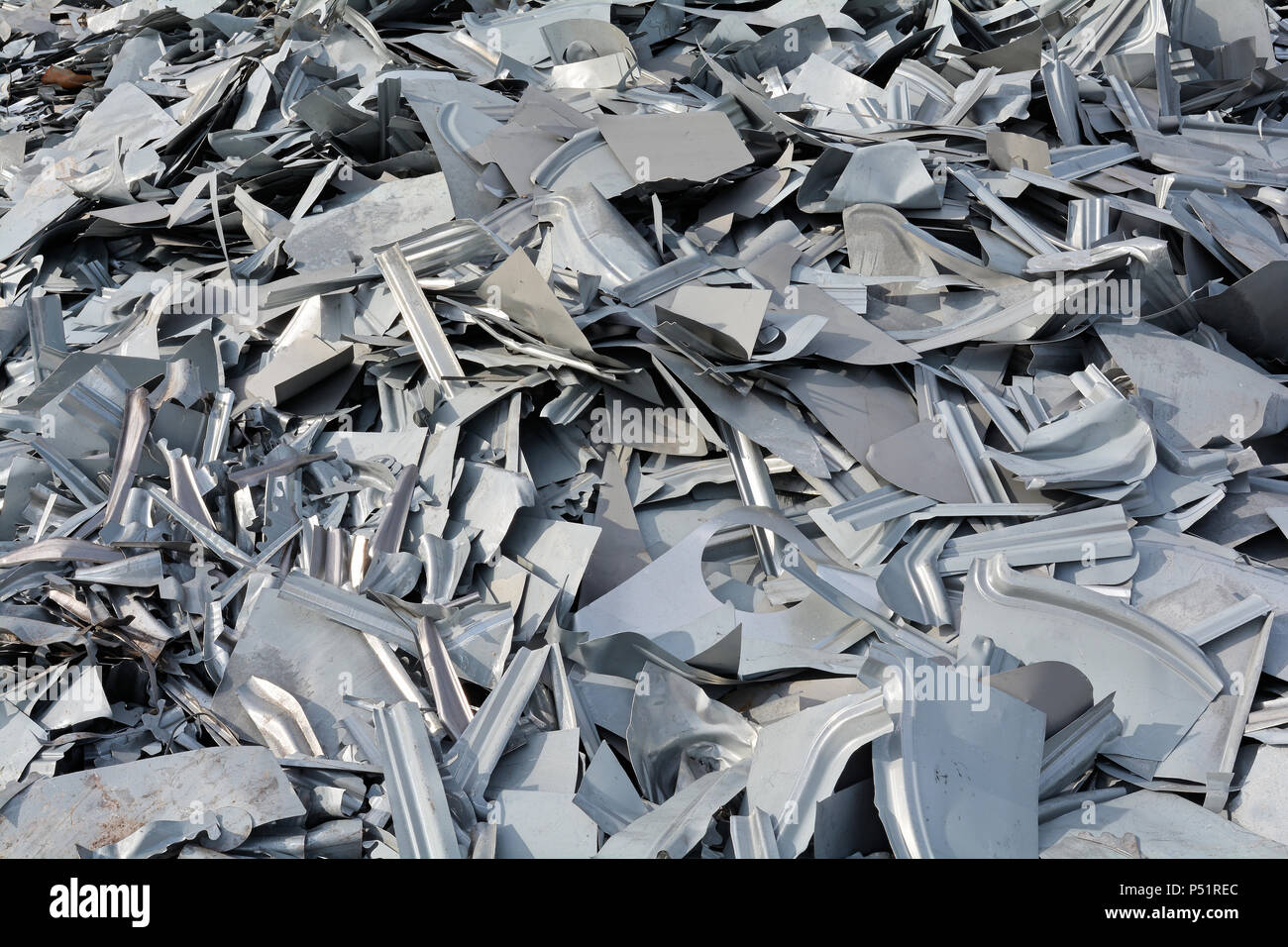 I rottami su un junkyard nel porto di Magdeburg Foto Stock