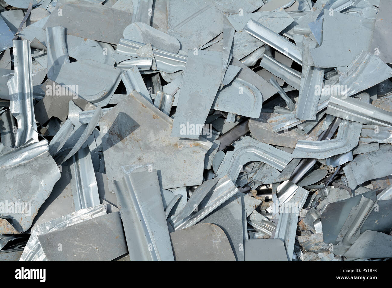 I rottami su un junkyard nel porto di Magdeburg Foto Stock