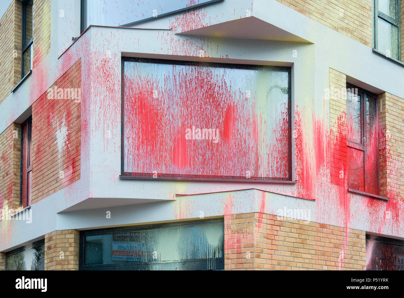 Borsa di colore stop sul micro appartamenti di Youniq in Berlin-Wedding Foto Stock