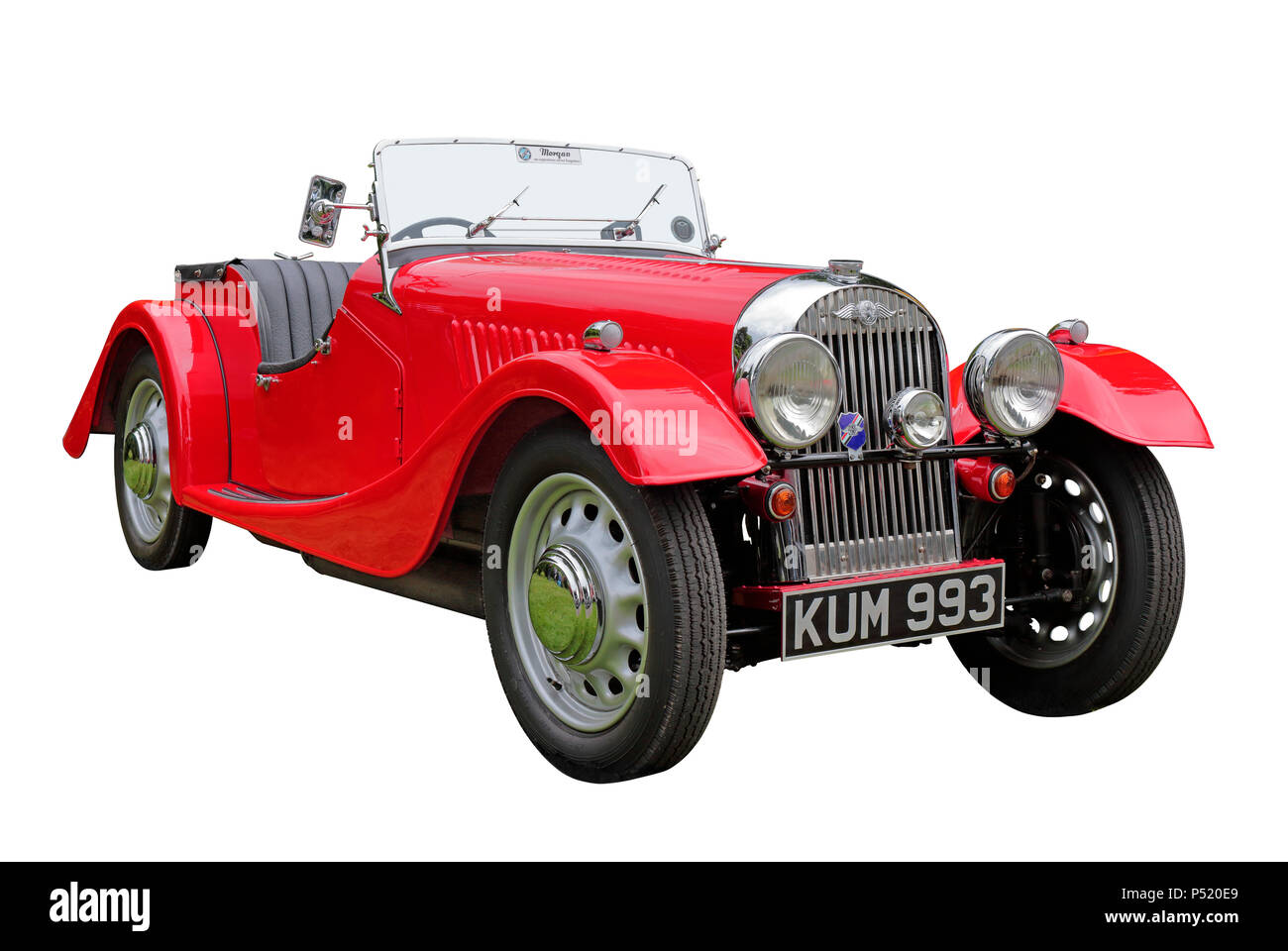 1947 Morgan Flad Rad 4/4 2 posti auto sportiva isolata su uno sfondo bianco Foto Stock