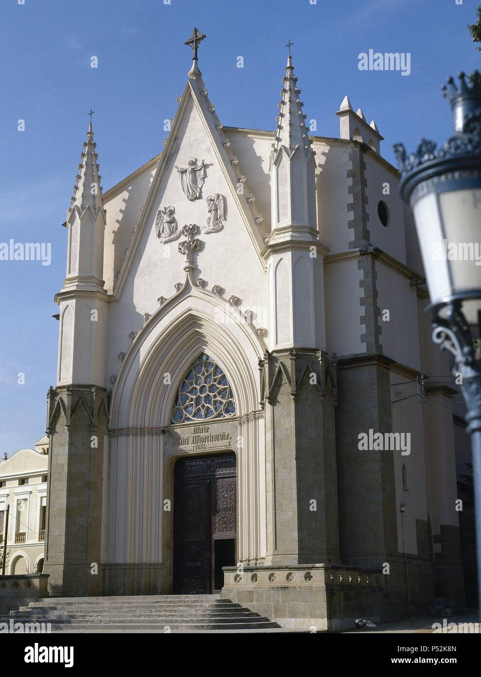 ARTE S. XIX. MODERNISMO SANTUARIO DE LA MISERICORDIA. Construido en 1857 en estilo neogótico. CANET DE MAR. Provincia de Barcelona. Cataluña. Foto Stock