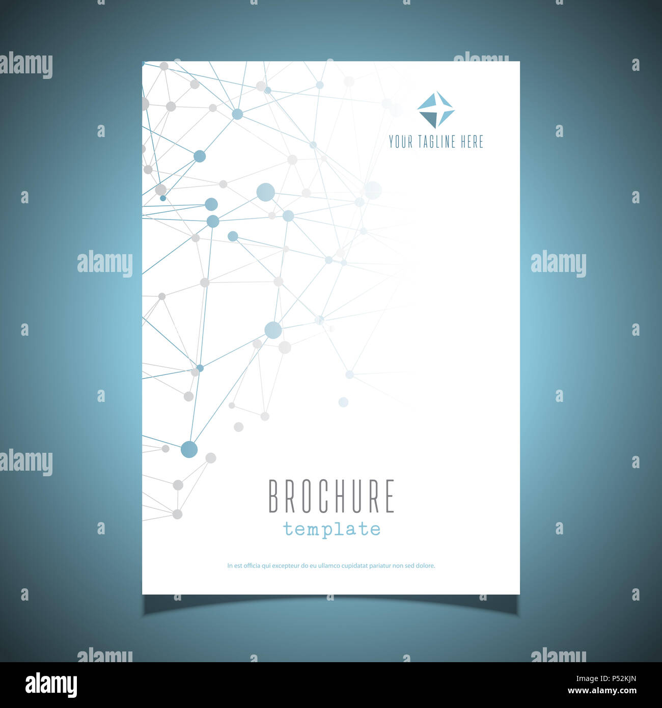 Brochure aziendale modello di disegno con punti di collegamento Foto Stock