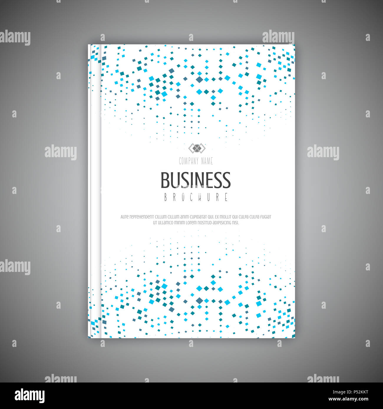 Brochure aziendale modello con i punti dei mezzitoni design Foto Stock