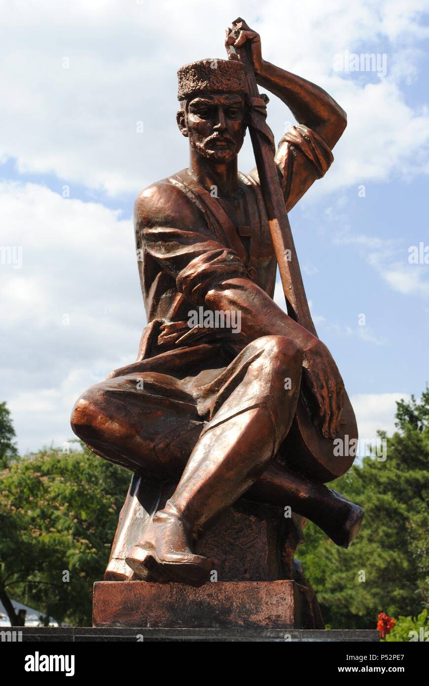 Omer Gezlevi. Crimea Tatar poeta. Monumento. Eupatoria. L'Ucraina. Foto Stock