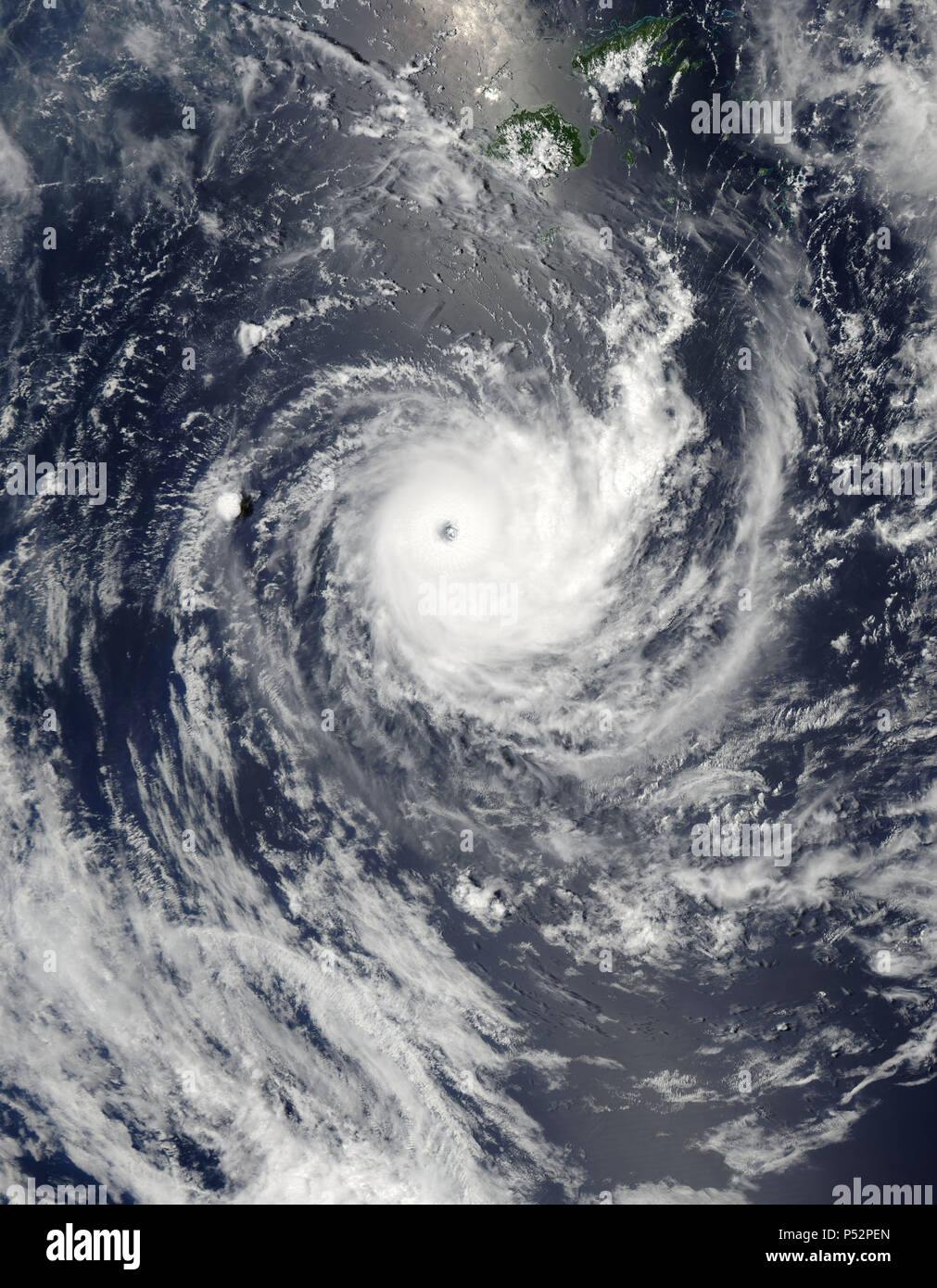 Ciclone tropicale Wilma di Figi immagine della NASA acquuired Gennaio 26, 2011 a 0145 da AQUA satellite Foto Stock