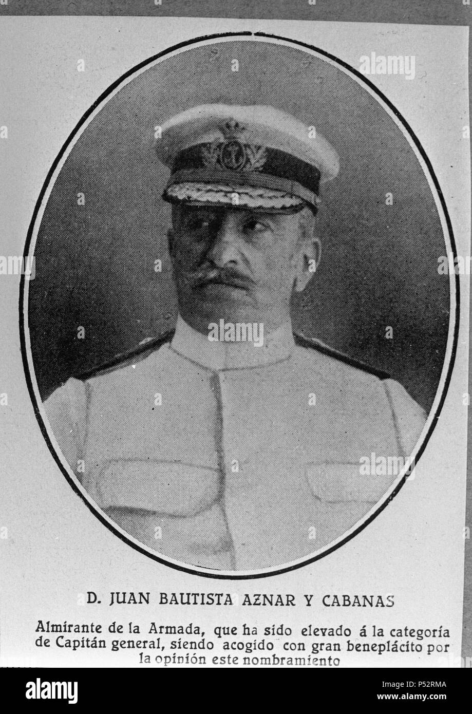 JUAN BAUTISTA AZNAR CABANAS Y (1860-19339 - MARINO ULTIMO Jefe de gobierno con Alfonso XIII. Foto Stock