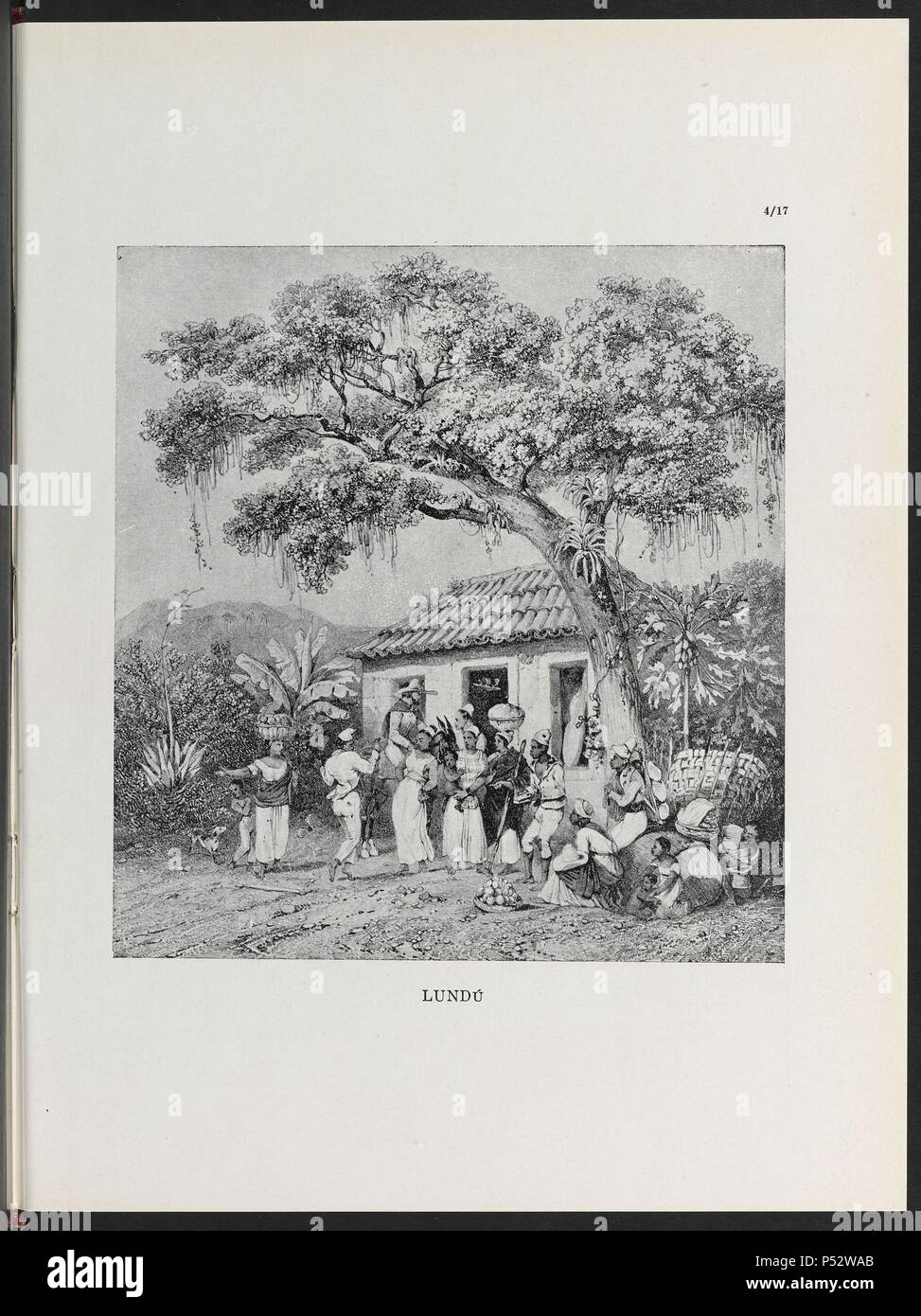 VIAGEM PINTORESCA ATRAVES DO BRASIL, LUNDU, lamina 96, 1835. Autore: Johann Moritz Rugendas (1802-1858). Foto Stock