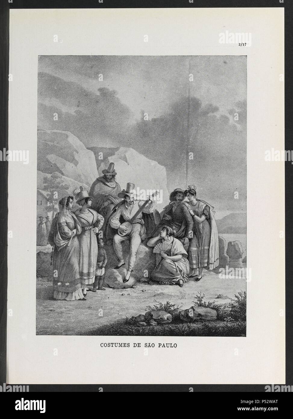 VIAGEM PINTORESCA ATRAVES DO BRASIL, costumi DE SAO PAULO, lamina 50, 1835. Autore: Johann Moritz Rugendas (1802-1858). Foto Stock