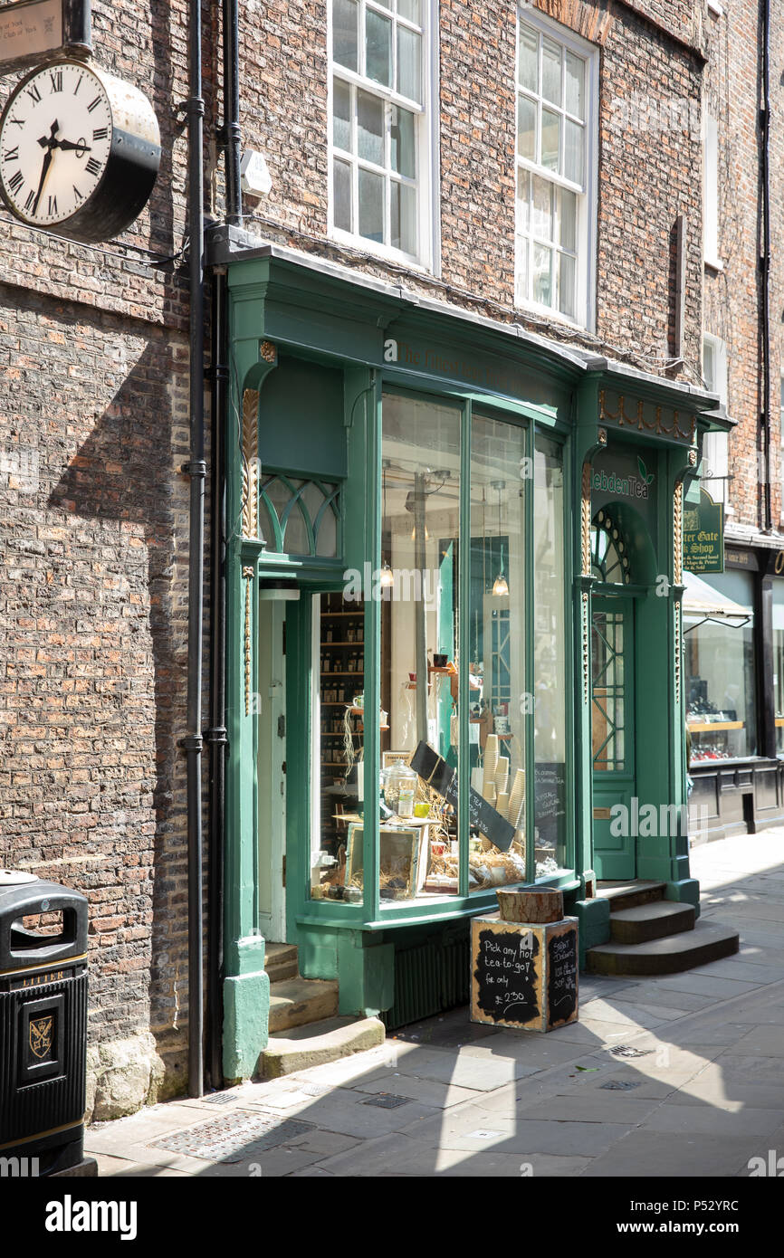 Il Hebden tè società shop a York Regno Unito Foto Stock