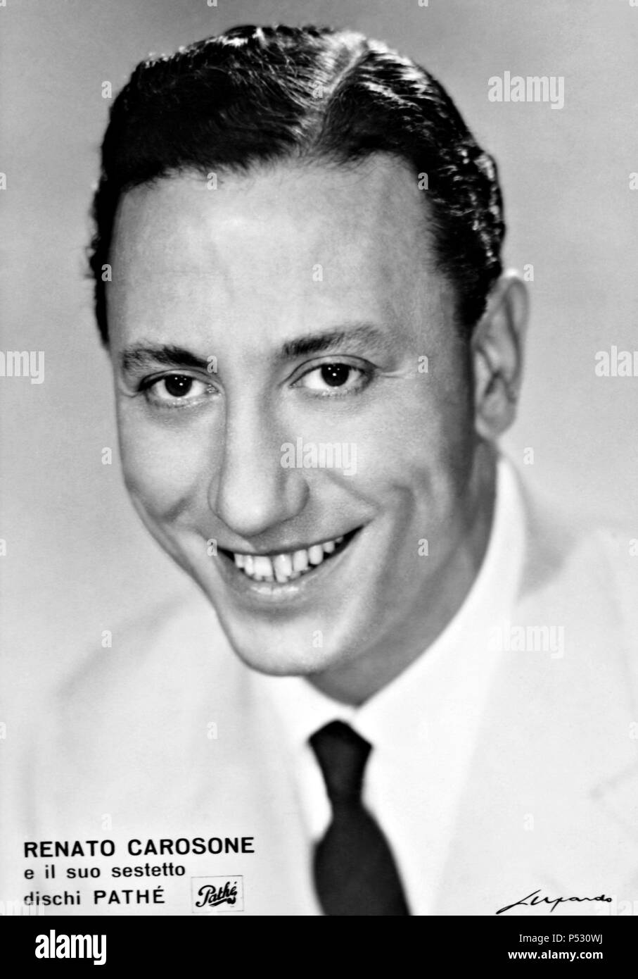 La musica italiana Renato Carosone. Foto Stock
