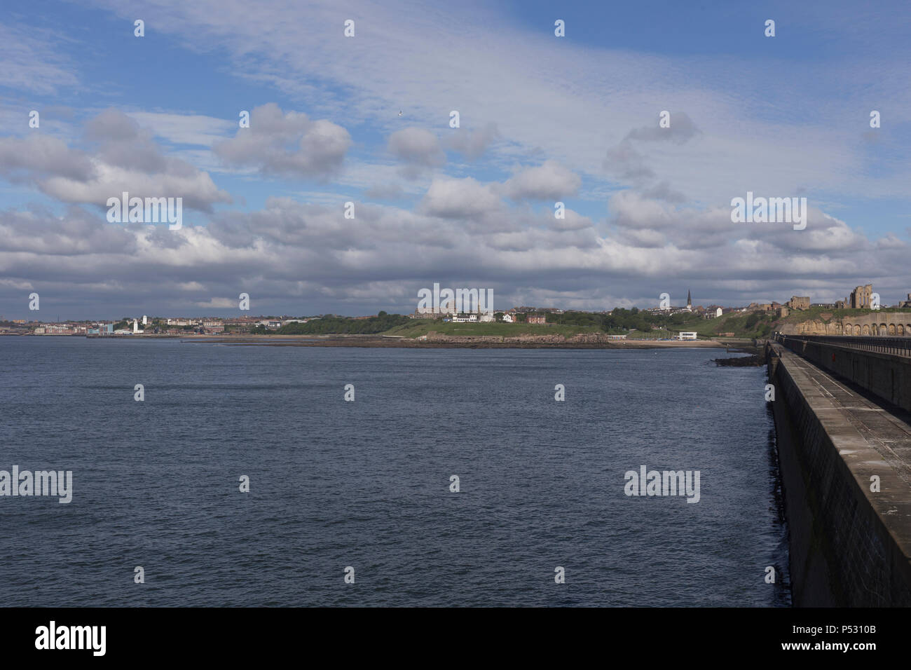 North Shields e il lungofiume di Tynemouth Foto Stock