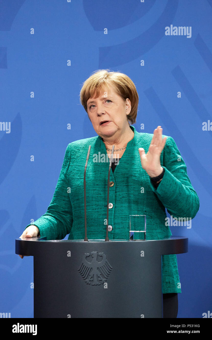 Berlino, Germania - Il Cancelliere Angela Merkel Foto Stock