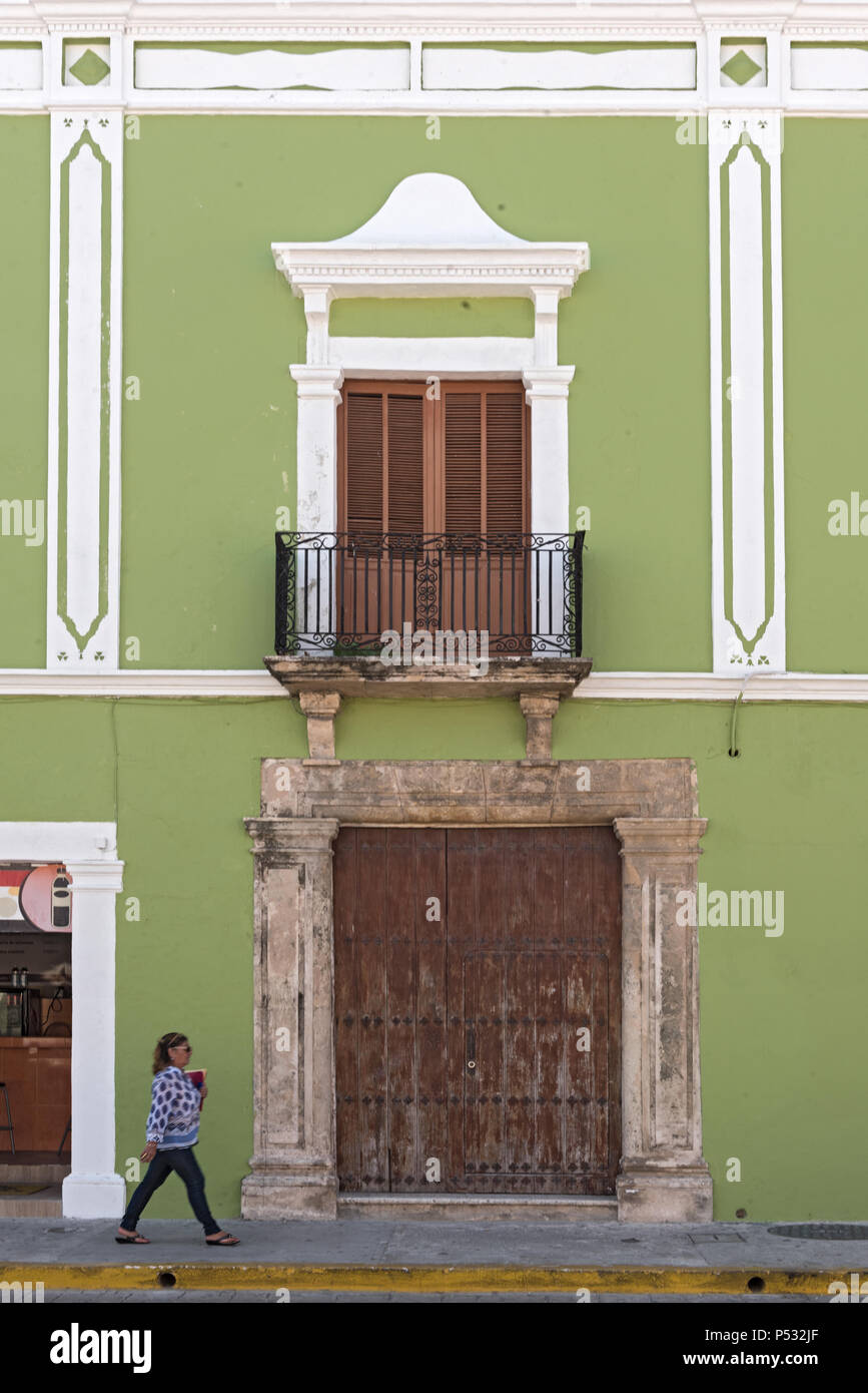 Green House in facciata, Campeche, Messico Foto Stock