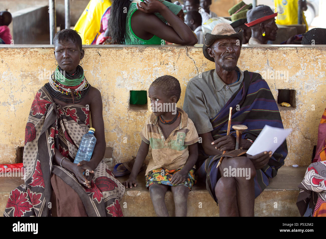 Kakuma, Kenya - cure mediche di base e la cura per i rifugiati nel campo di rifugiati di Kakuma. Foto Stock
